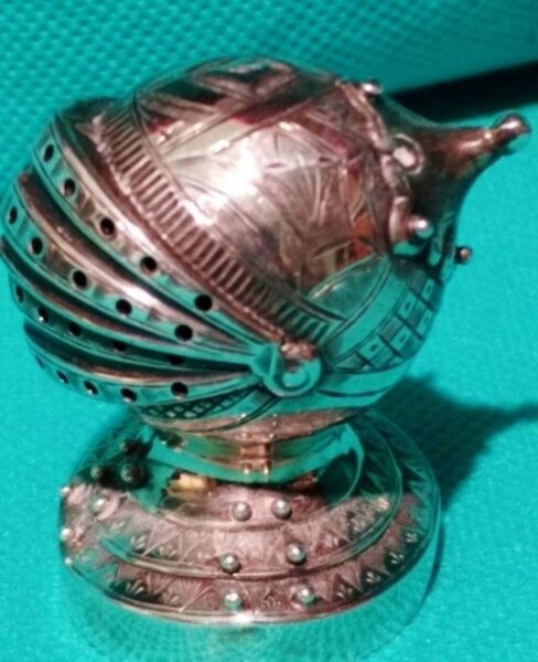 Solnita victoriana coif de cavaler din argint